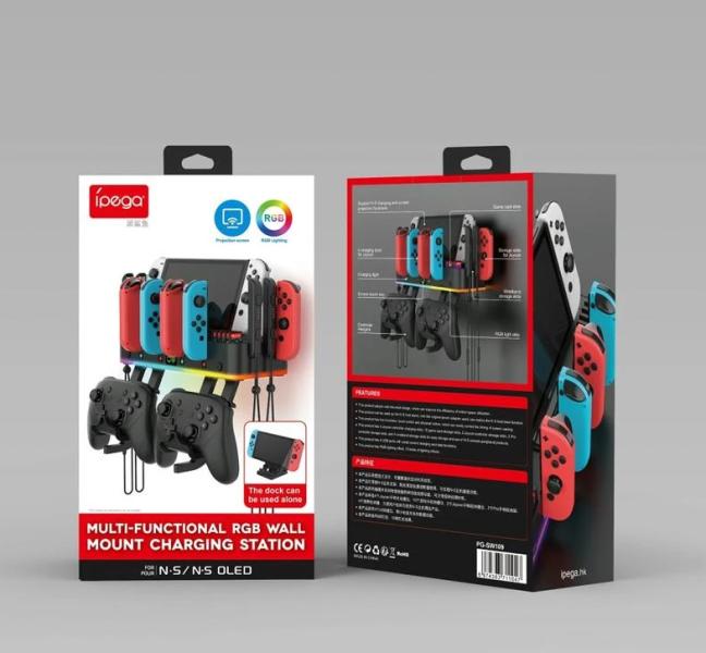 Estacion de Carga Nintendo Switch PG-SW107 Ipega - Negra