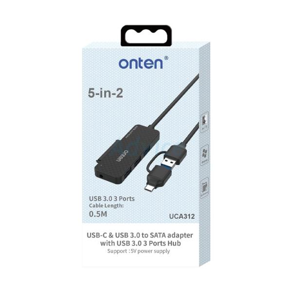 Cable USB Tipo C y USB Tipo a 3.0 a Sata OTN-UCA312 Onten - Azul