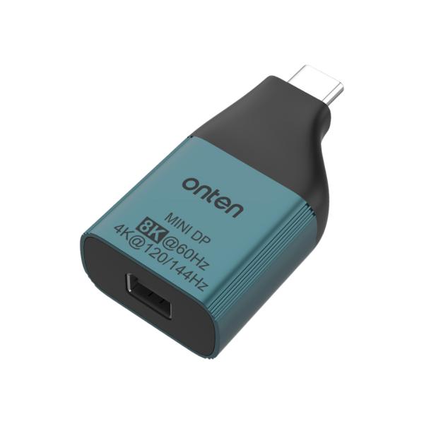 Convertidor USB Tipo C Macho a Mini Display Port Hembra OTN-UC103M Onten - Negro