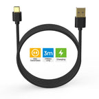 Cable USB Tipo C para Controles Play Station 5 TP5-3585 Dobe - 3M Negro