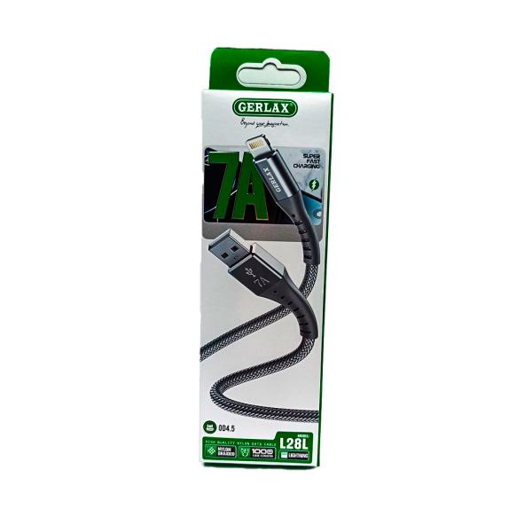 Cable USB Lightning L28L Gerlax 1M Blanco - 1M Blanco