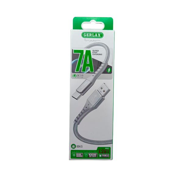 Cable USB Tipo C L28T Gerlax - 1M Gris