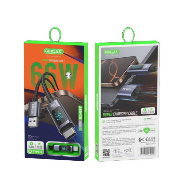 Cable USB Tipo C GD-59T Gerlax - 1M Negro