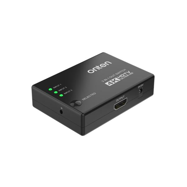 Onten Switch hdtv 3 entradas 1 salida 4K con control remoto Imagen secundaria del producto