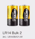 Bateria Alkalina Redonda LR14 C Hicell