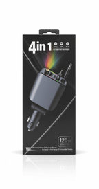 Transmisor Fm Cargador 4EN1 Negro - Negro