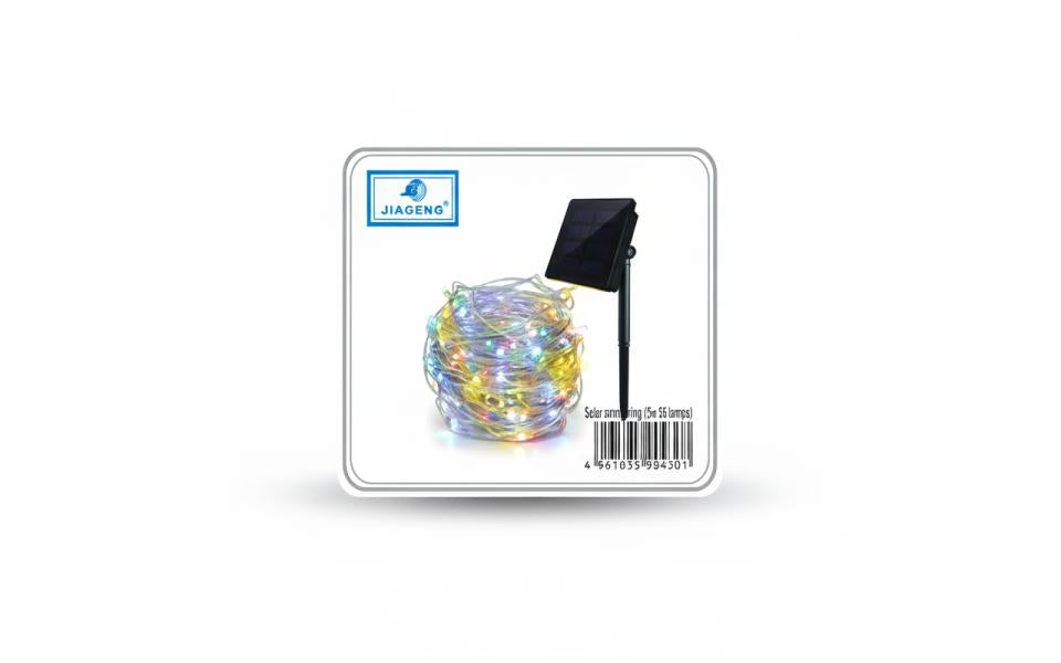 Tira Luces LED con Panel Solar - 2M 100 Luces Colores