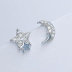 Aretes Plata 925 Estrella y Luna 1EA102891