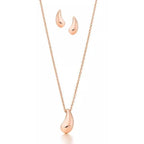 Set Collar + Aretes Tiffanny & Co Diseño Gotita - Oro Rosa