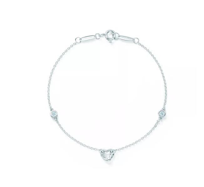 Pulsera Tiffany & Co Diseño Corazon - Plateado