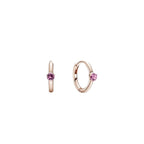 Aretes Huggie Rosa