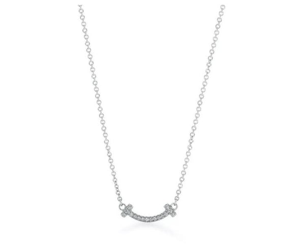 Collar Plateado Tiffanny & Co Diseño Piedras