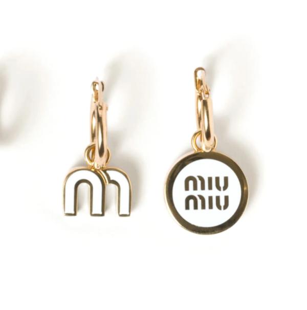 Miu Miu Aretes Argolla Elegantes Mujer Imagen secundaria del producto