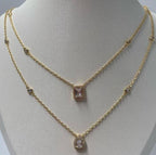 Collar Messika Diseño Doble Perlas Dorado