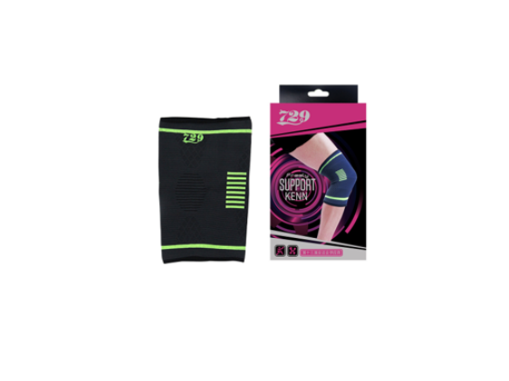 Rodillera de Compresión Deportiva Negro Verde M - Negro Verde M