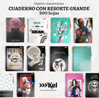 Cuaderno de Resorte Grande Varios Estilos a Elegir