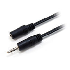 Cable Macho Hembra 3.5mm 1MTS Negro Bolsa