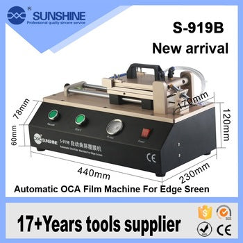 Laminadora Maquina Automatica para la Lamina de Oca S-919B Ideal para LCD con Curvas Sunshine