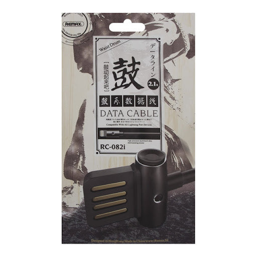 Cable USB Lightning RC-082I Waist Drum Remax - Negro