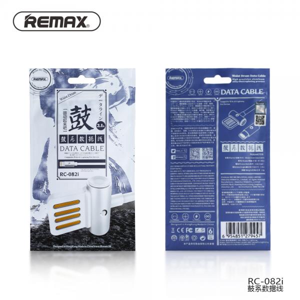 Cable USB Lightning RC-082I Waist Drum Remax - Blanco