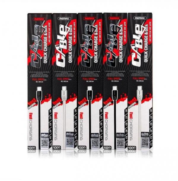 Cable USB Micro B RC-001M Full Speed Remax - Negro