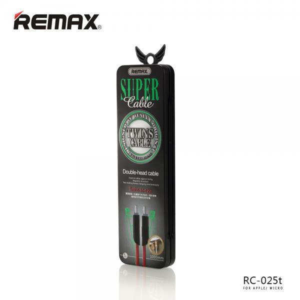 Cable USB lightning micro b RC-025T binary 2en1 Remax Imagen secundaria del producto
