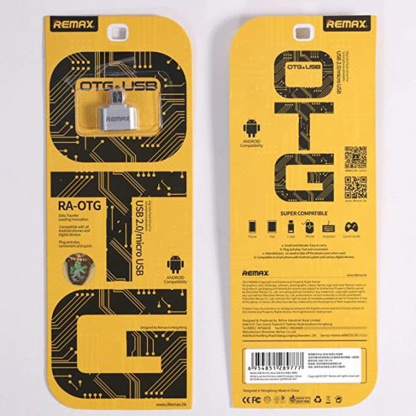 Cable adaptador ra-otg otg a micro b Remax Imagen secundaria del producto
