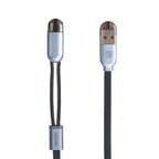 Cable USB Lightning Micro B RC-025T Gemini 2EN1 Remax - Negro