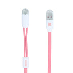 Cable USB Lightning Micro B RC-025T Gemini 2EN1 Remax - Rosado