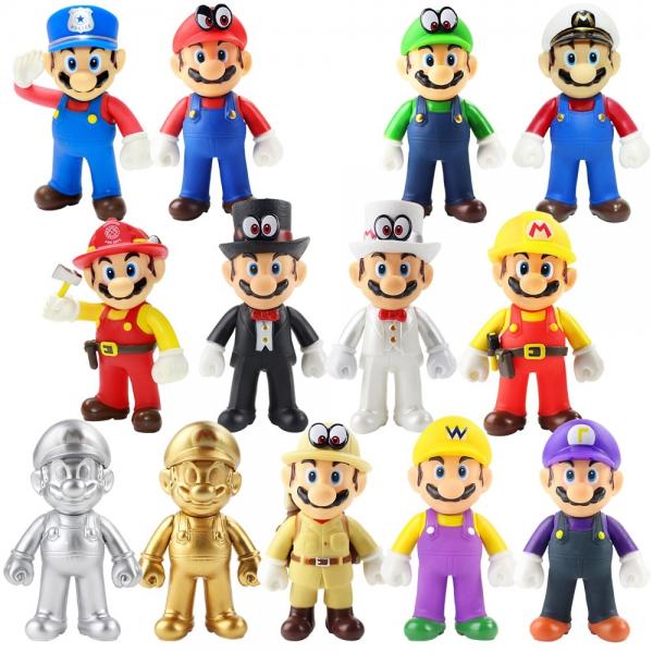 Muñeco Super Mario Odyssey Mario Capitan A08C - Mario Policia A00-3