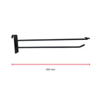 Gancho para Lamina con Hablador 6MM Grueso 300MM de Largo FG-0267 - Negro