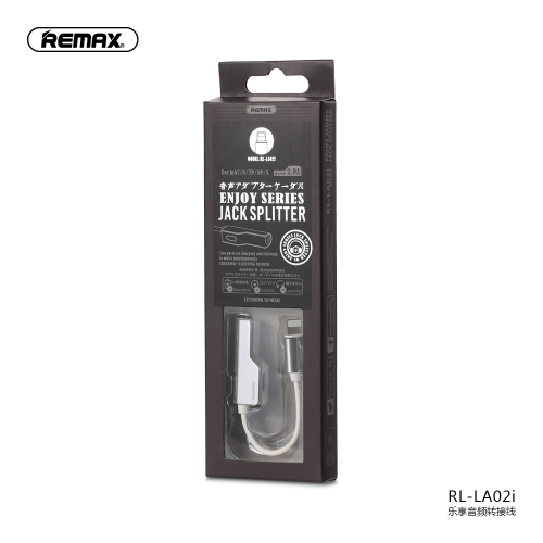 Cable USB Ligthing a 3.5 Hembra Enjoy Splitter RL-LA02I Remax - Blanco