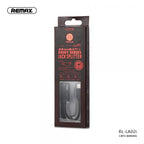 Cable 2 USB Ligthing a 3.5 Hembra Enjoy Splitter RL-LA02I - Blanco