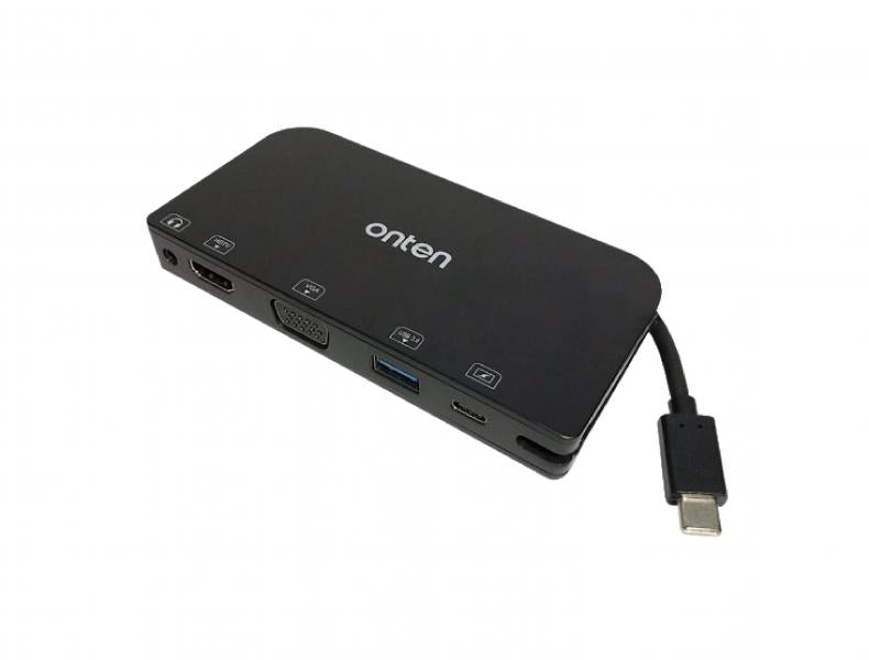Adaptador USB-C a hdmi+vga+usb 3.0 OTN-9163 Onten Imagen secundaria del producto