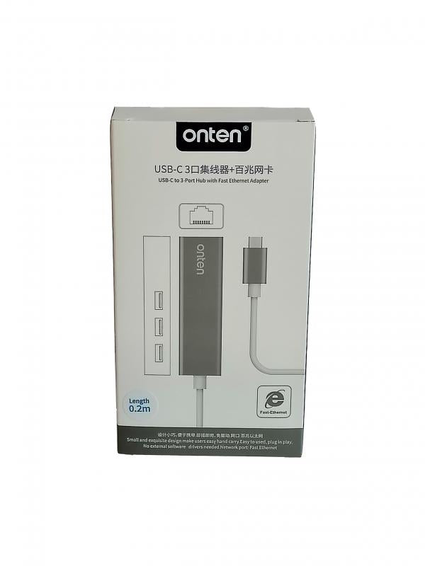 Hub USB Tipo a OTN-9595 Onten - Plateado
