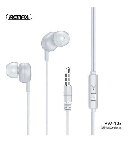 Audifonos Manos Libres RW-105 Remax - Blanco