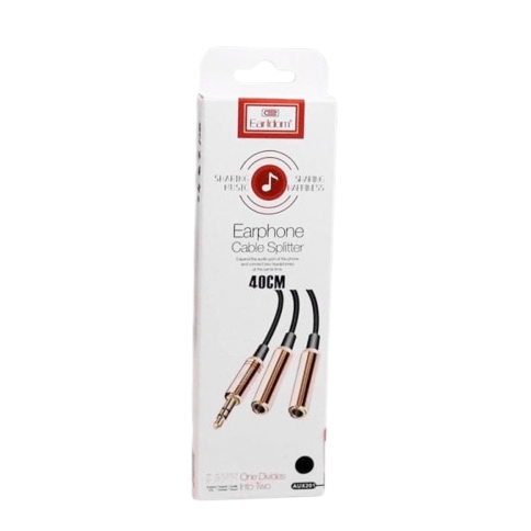 Cable 3.5 mm macho a 2 3.5 mm hembra ET-AUX201 Earldom Imagen secundaria del producto