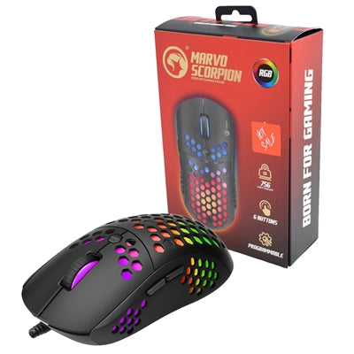 Mouse alambrico gamer scorpion G961 sunspot S1 Marvo Imagen secundaria del producto