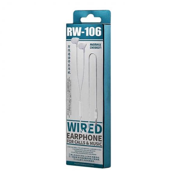 Audifonos Manos Libres RW-106 Remax - Blanco