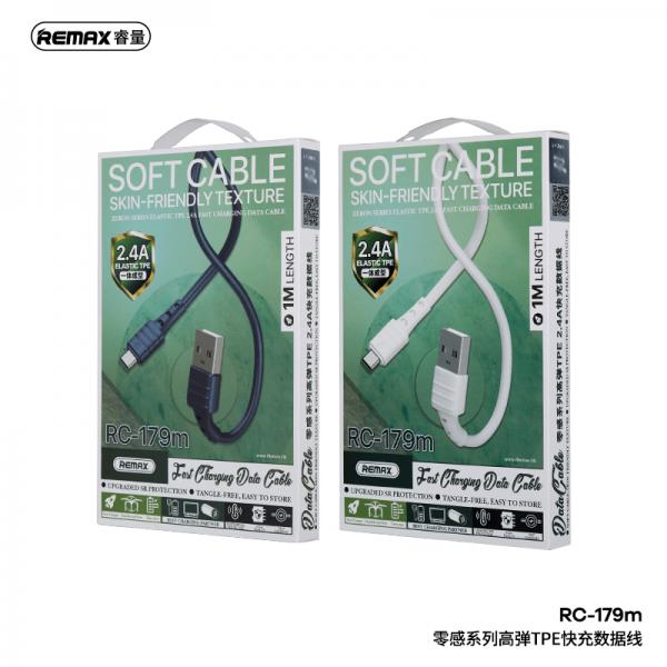 Cable USB Micro B RC-179M - Blanco