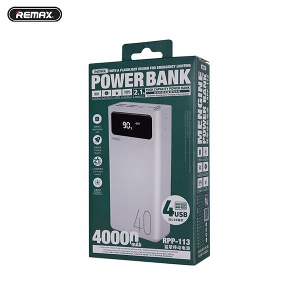 Bateria de Emergencia RPP-113 40.000mha Serie Mengine Remax - Blanca