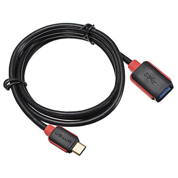 Extencion Cable USB Tipo C Macho a USB Tipo a Hembra OTN-69002 Onten - 1M Negra
