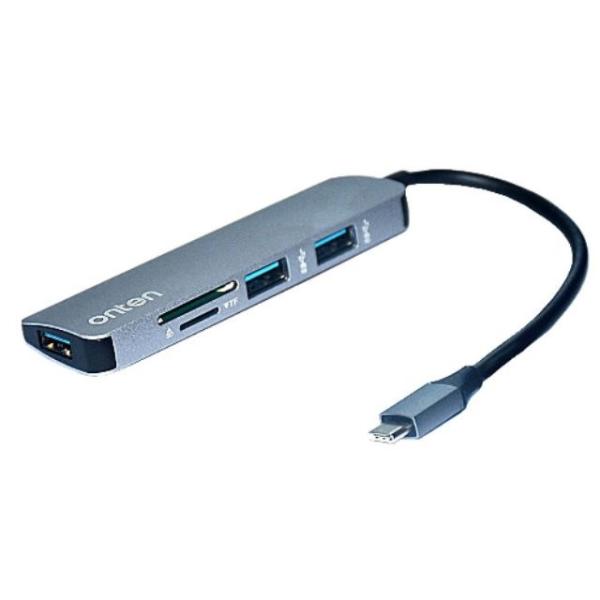 Lector Memoria USB Tipo C OTN-9601 Onten - Plateado
