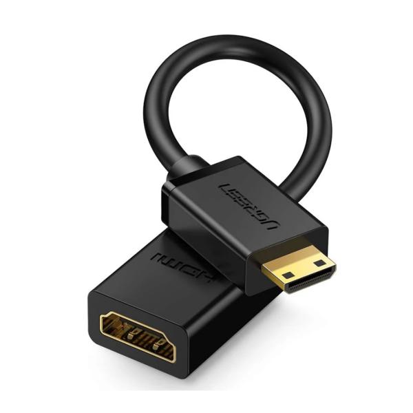 Cable Mini HDMI Macho a HDMI Tipo a Hembra 20137 Ugreen - 22CM Negro