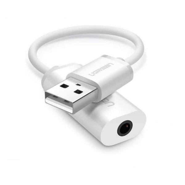 Cable USB Tipo a Macho a 3.5mm Hembra 30712 US206 Ugreen - Blanco