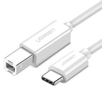 Cable USB Tipo C a USB Tipo B Impresora 2.0 US241 40417 Ugreen - Blanco