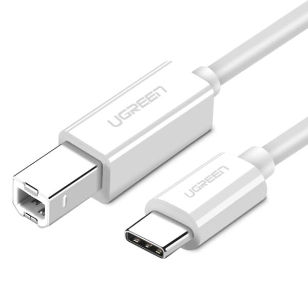 Cable USB Tipo C a USB Tipo B Impresora 2.0 US241 40417 Ugreen - Blanco