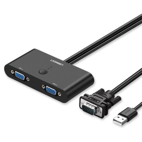 Conmutador VGA 1 Macho 2 Hembra MM126 30711 Ugreen - Negro