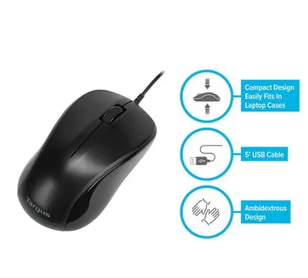TARGUS MOUSE 3 BUTTON USB OPTICAL