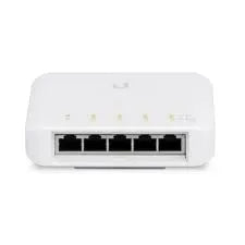 Switch UniFi FLEX de 5 puertos para semi-exterior IP55 (1 x PoE de entrada 802.3af/at/bt y 4 puertos PoE de salida 802.3af)